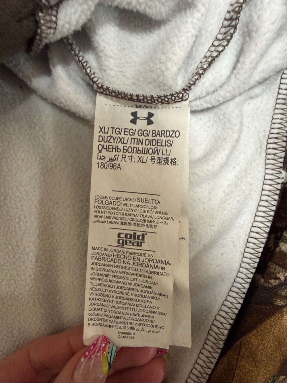 Mens UA Camo Hoodie - Realtree-Style Brown/Green - Picture 4 of 7